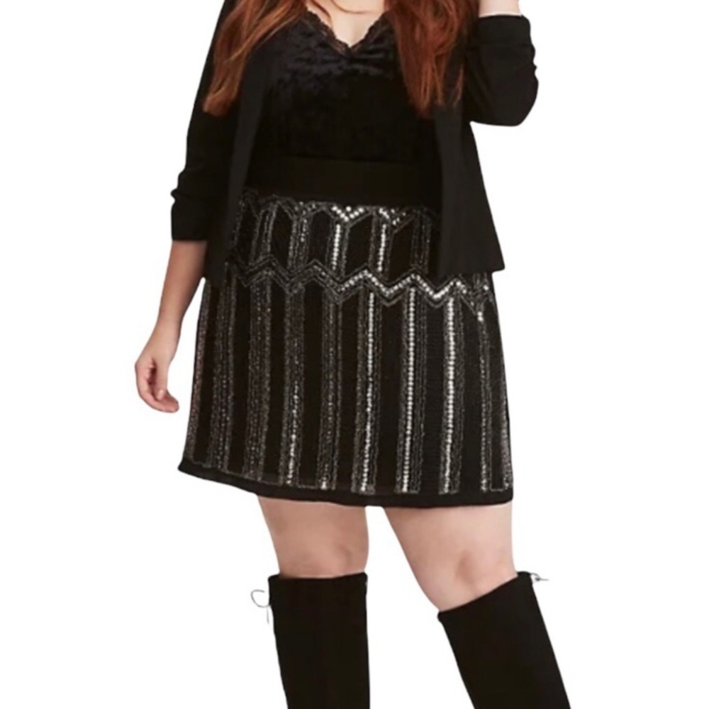 Torrid black sequin skirt 2x